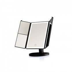 Specchio trucco a 3 ante con LED e ingranditori laterali