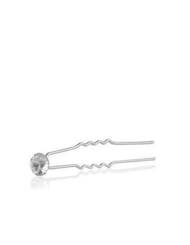 Forcina per Capelli Rodiata Strass Sopra