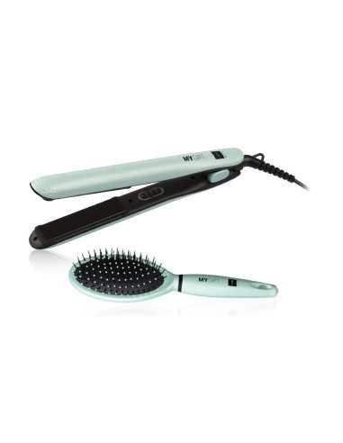 Cotton Candy Kit Piastra + Spazzola Blu