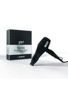 Dettaglio del design ergonomico dell'asciugacapelli Thoor Kiepe